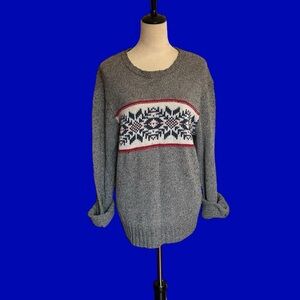 Vintage Aeropostale Gray Nordic Pattern Sweater